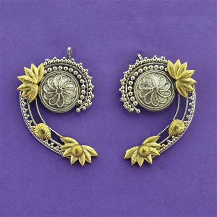 Oxidised Earcuff With 2 Tone Plating