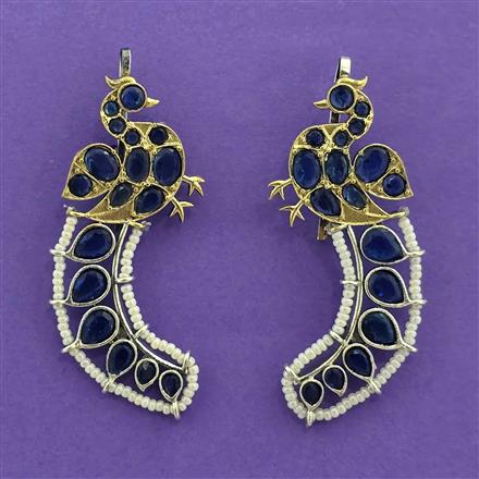 Oxidised Earcuff With 2 Tone Plating