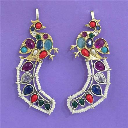 Oxidised Earcuff With 2 Tone Plating