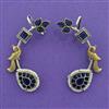Oxidised Classic Earring With 2 Tone Plating