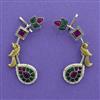Oxidised Classic Earring With 2 Tone Plating