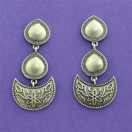 Classic Earring With Oxidised Plating