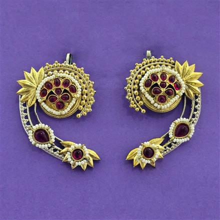 Oxidised Earcuff With 2 Tone Plating