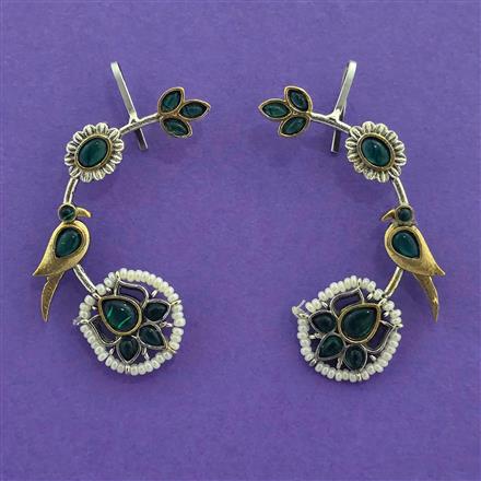 Oxidised Earcuff With 2 Tone Plating
