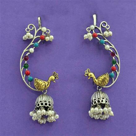Oxidised Earcuff With 2 Tone Plating