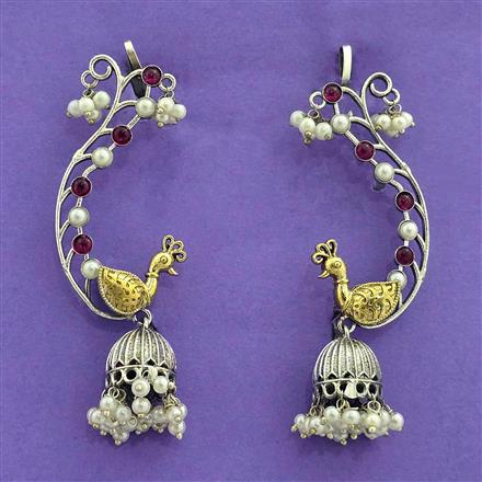 Oxidised Earcuff With 2 Tone Plating