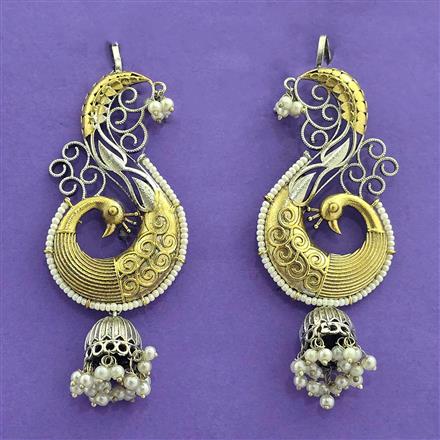 Oxidised Earcuff With 2 Tone Plating