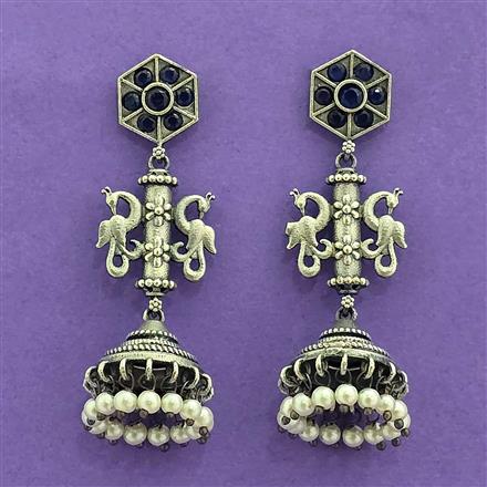 Jhumki With Oxidised Plating