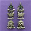 Jhumki With Oxidised Plating