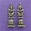 Jhumki With Oxidised Plating