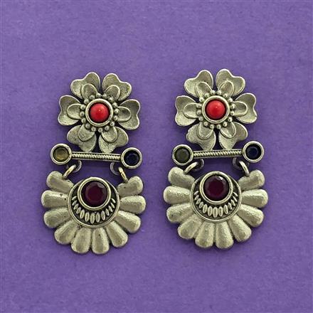 Delicate Earring With Oxidised Plating