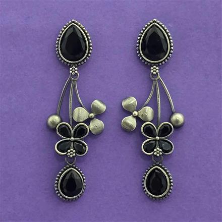Classic Earring With Oxidised Plating