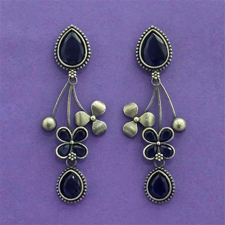 Classic Earring With Oxidised Plating