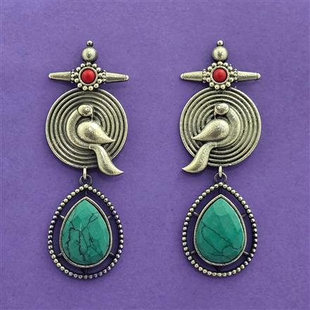 Classic Earring With Oxidised Plating