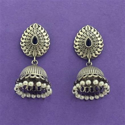 Jhumki With Oxidised Plating