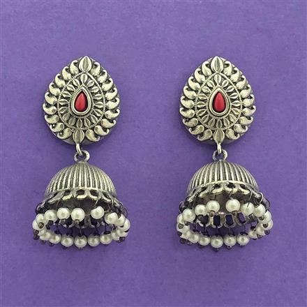 Jhumki With Oxidised Plating