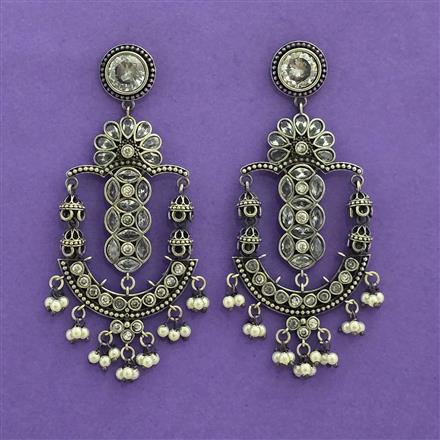 Classic Earring With Oxidised Plating