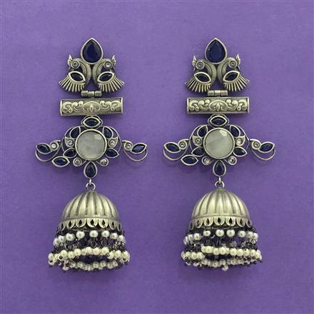 Jhumki With Oxidised Plating