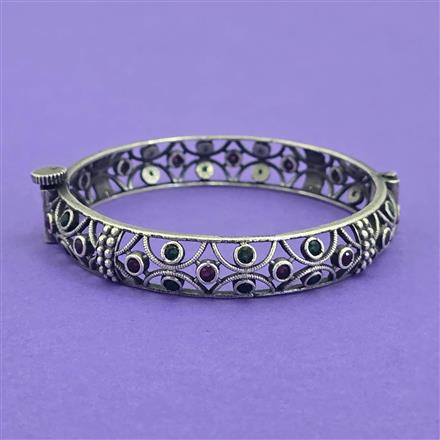 Classic Kada With Oxidised Plating