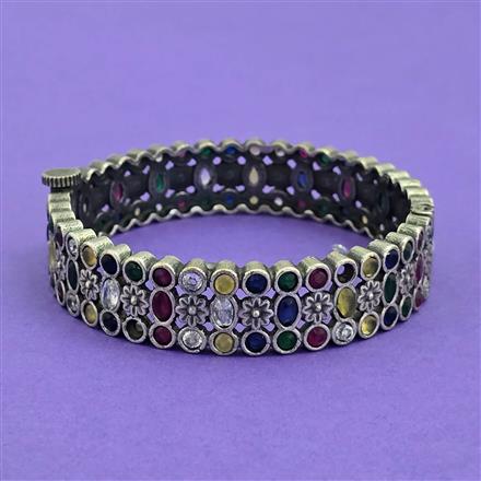 Classic Kada With Oxidised Plating
