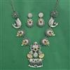 Oxidised Classic Necklace Set With 2 Tone Plating
