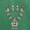 Oxidised Classic Necklace Set With 2 Tone Plating
