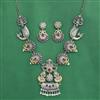 Oxidised Classic Necklace Set With 2 Tone Plating