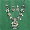 Oxidised Classic Necklace Set With 2 Tone Plating
