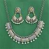 Oxidised Classic Necklace Set With 2 Tone Plating
