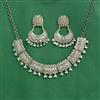 Oxidised Classic Necklace Set With 2 Tone Plating