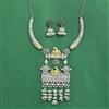 Oxidised Classic Necklace Set With 2 Tone Plating