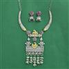 Oxidised Classic Necklace Set With 2 Tone Plating