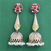 Oxidised Jhumki With 2 Tone Plating