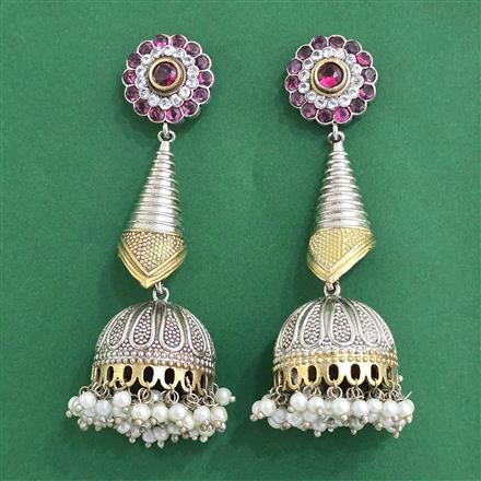 Oxidised Jhumki With 2 Tone Plating