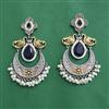 Oxidised Classic Earring With 2 Tone Plating