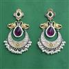 Oxidised Classic Earring With 2 Tone Plating