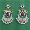 Oxidised Classic Earring With 2 Tone Plating