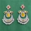 Oxidised Classic Earring With 2 Tone Plating