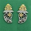 Oxidised Classic Earring With 2 Tone Plating