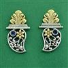 Oxidised Classic Earring With 2 Tone Plating