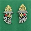 Oxidised Classic Earring With 2 Tone Plating