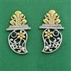 Oxidised Classic Earring With 2 Tone Plating