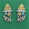 Oxidised Classic Earring With 2 Tone Plating