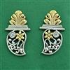 Oxidised Classic Earring With 2 Tone Plating