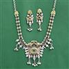 Oxidised Classic Necklace Set With 2 Tone Plating