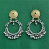 Oxidised Classic Earring With 2 Tone Plating