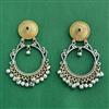 Oxidised Classic Earring With 2 Tone Plating