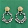 Oxidised Classic Earring With 2 Tone Plating