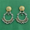 Oxidised Classic Earring With 2 Tone Plating