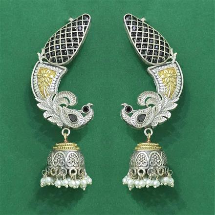 Oxidised Earcuff With 2 Tone Plating